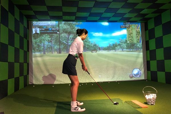 Sân Golf 3D tích hợp công nghệ hiện đại tại học viện Golf HAAN