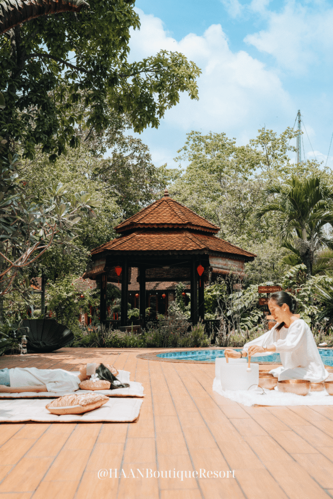 Thiền thư giãn giúp tâm trí được nghỉ ngơi tại HAAN Boutique Resort