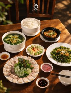 Set cơm quê Bắc Bộ tại tại HAAN Restaurant & Café